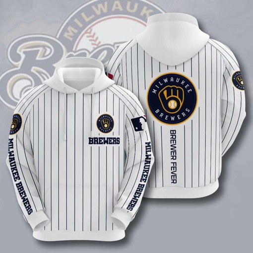 Authentic Milwaukee Brewers All Over Print Hoodie - Unique and Bold