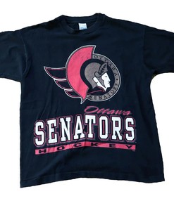 Autographed Ottawa Senators Vintage T-Shirt, Sweatshirt, and Pullover Hoodie Full Color Reprint