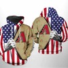 Awesome Design - Show Your Love for the US with Arizona Diamondbacks US Flag 3D Hoodie