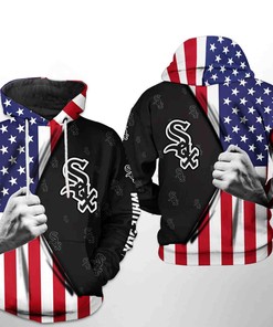 Awesome Design - Show Your Love for the US with Chicago White Sox US Flag 3D Hoodie