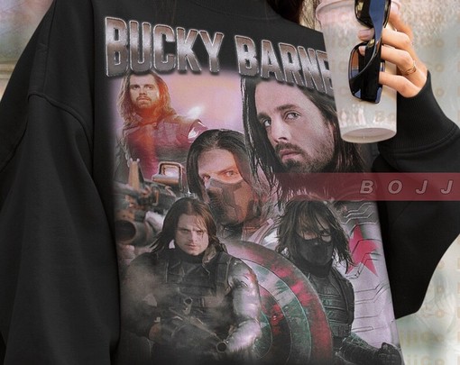 BUCKY BARNES Sebastian Stan Tribute Shirt, Homage Tee - Movie character shirts - Image 4