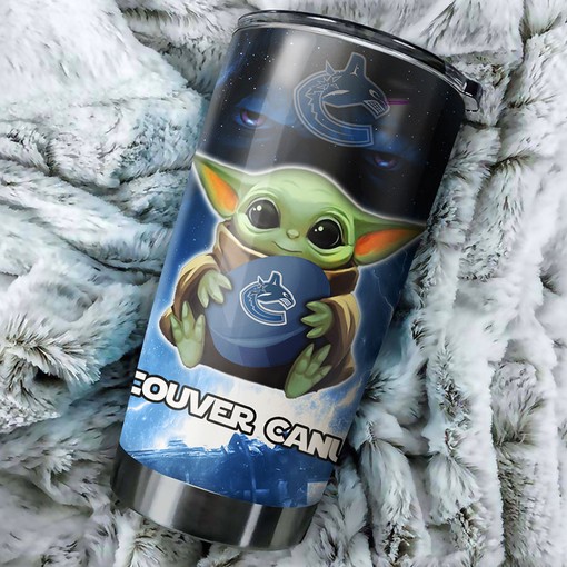 Baby Yoda Vancouver Canucks NHL Tumbler - May the Force Be with You