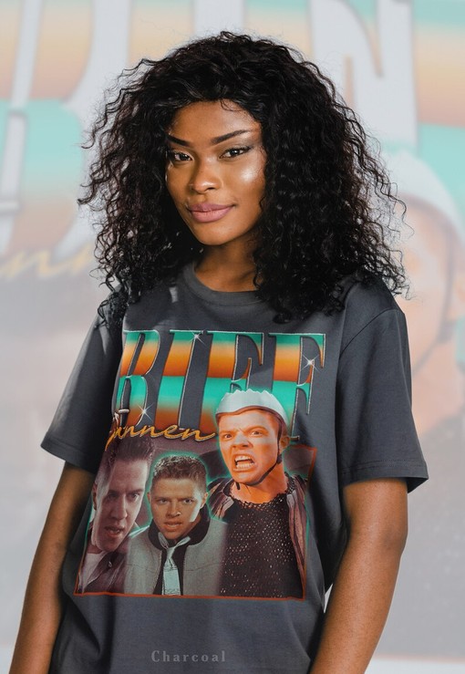 Back to Future Biff Tannen Character Shirt - Retro Biff Tannen Shirt - Biff Tannen Homage Tshirt