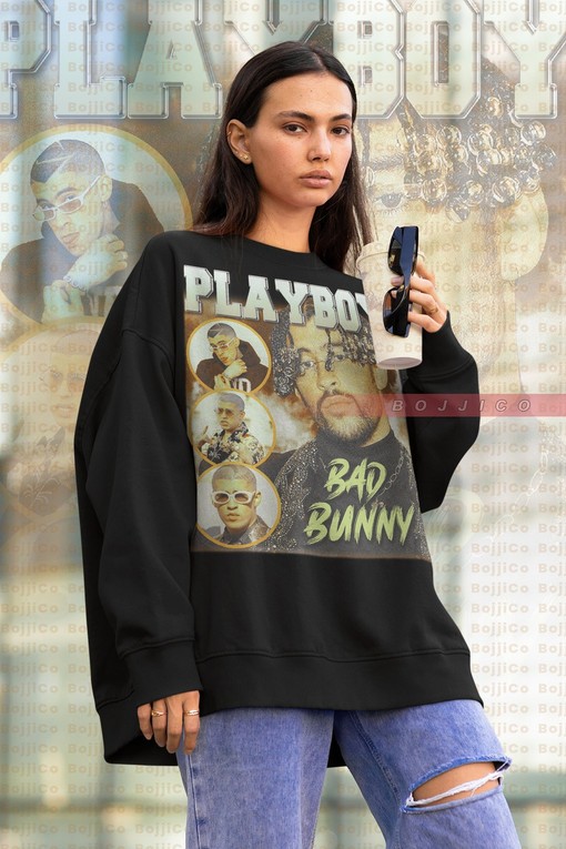 Bad Bunny Benito Antonio Sweater, BAD BUNNY PLAYBOY Sweatshirt, BadBunny Tribute Rap Shirt, Ocasio Vintage Tee