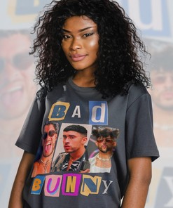 Bad Bunny Homage T-Shirt - Minimalist Movie Shirts for Bad Bunny Fans