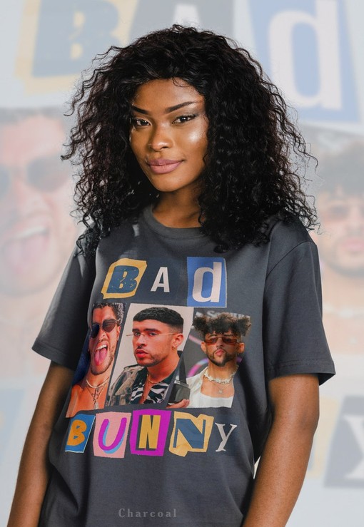 Bad Bunny Homage T-Shirt - Minimalist Movie Shirts for Bad Bunny Fans
