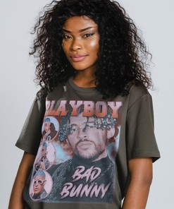 Bad Bunny Tribute Rap Shirt - YHLQMDLG Vintage Movie Shirts for Men