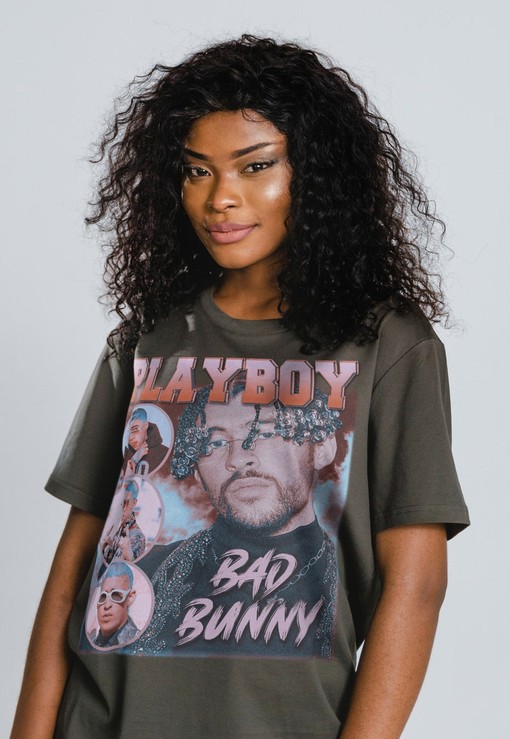 Bad Bunny Tribute Rap Shirt - YHLQMDLG Vintage Movie Shirts for Men