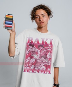 Baki Hanma Anime Pink Tee - Vintage Movie Shirts for Women Who Love Baki Hanma