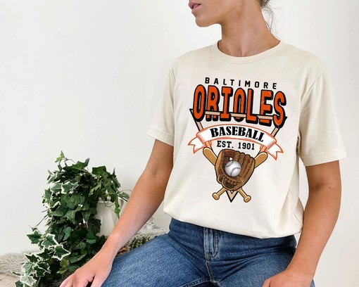 Baltimore Baseball Crewneck Sweatshirt, Vintage Baltimore MLB Shirt, Baseball Fan Gifts, College Shirts - Image 4