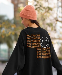 Baltimore Baseball Crewneck, Sweatshirt, Y2K Retro Fan Shirt