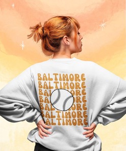Baltimore Baseball Crewneck, Women Orioles Sweatshirt, Women Baseball Game Day Shirt, Orioles Fan Shirt