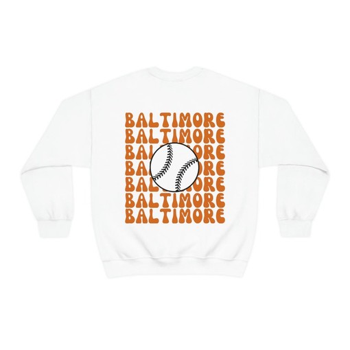 Baltimore Baseball Crewneck, Women Orioles Sweatshirt, Women Baseball Game Day Shirt, Orioles Fan Shirt - Image 2