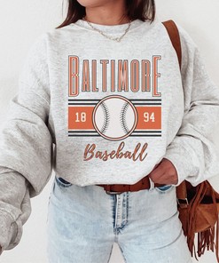 Baltimore Baseball Retro Unisex Sweatshirt, Vintage Preppy Crewneck, Cute Modern Women Crew
