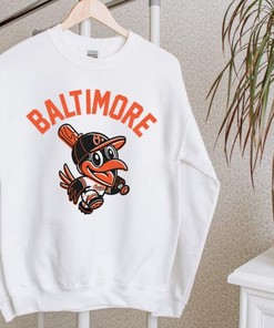 Baltimore Baseball Team Chibi Bird Vintage NCAA White Shirt For True Fans