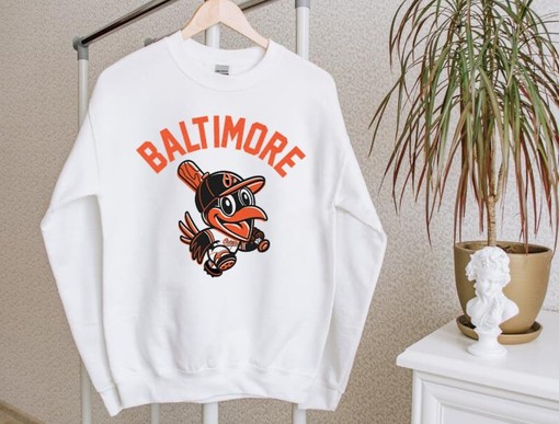 Baltimore Baseball Team Chibi Bird Vintage NCAA White Shirt For True Fans