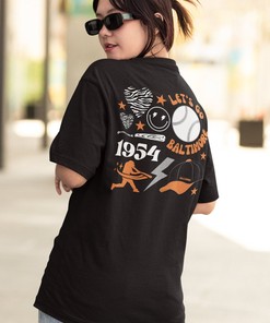 Baltimore Baseball Tee, Oversize Baltimore Orioles Tee, Baseball Game Day Tee