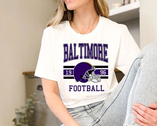 Baltimore Football Sweatshirt, Vintage Retro NFL Shirt for Fans - Image 3