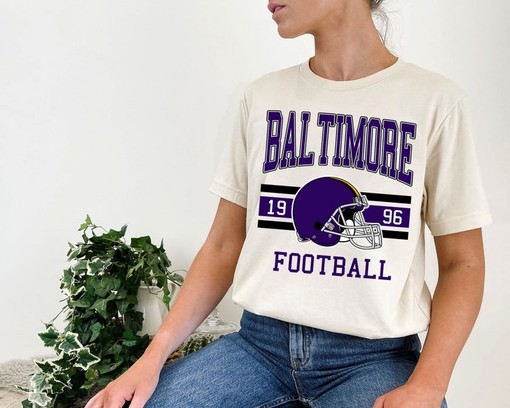 Baltimore Football Sweatshirt, Vintage Retro NFL Shirt for Fans - Image 4