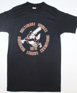 Baltimore Oriels 1979 American League Champions, MLB World Series Baseball State University Single Stitch T-Shirt
