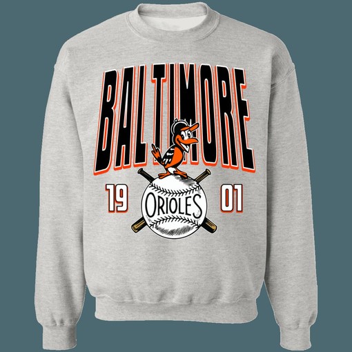 Baltimore Orioles 1901 Vintage MLB Crewneck Sweatshirt Hoodie Shirt for Fans - Image 2