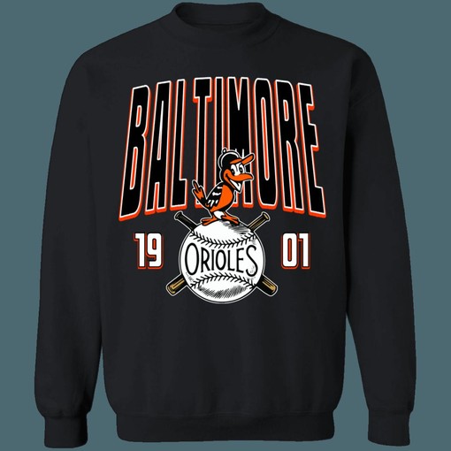 Baltimore Orioles 1901 Vintage MLB Crewneck Sweatshirt Hoodie Shirt for Fans - Image 4