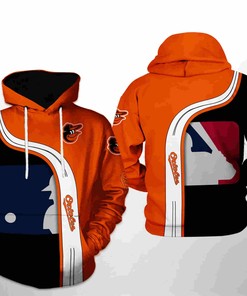 Baltimore Orioles All Over Print MLB Team 3D Hoodie - 3D All Over Print Hoodie Size S-5XL