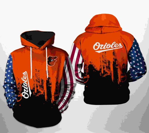 Baltimore Orioles All Over Print MLB Team US 3D Hoodie - All Over Print Zip Up Hoodie Men