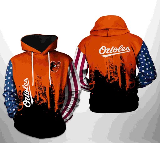 Baltimore Orioles All Over Print MLB Team US 3D Hoodie Zipper - Zip Hoodie Hoodie for Women