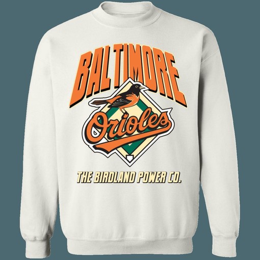 Baltimore Orioles BIRDLAND Vintage MLB Crewneck Sweatshirt Hoodie for Baseball Fans - Image 4
