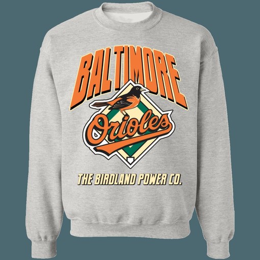 Baltimore Orioles BIRDLAND Vintage MLB Crewneck Sweatshirt Hoodie for Fans - Image 3