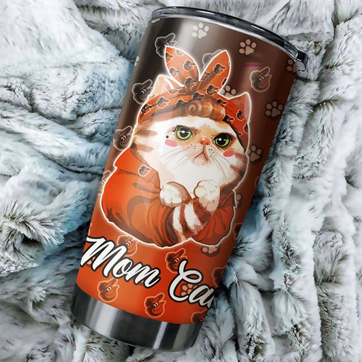 Baltimore Orioles MLB Tumbler Personalized for Cat-loving Baseball Fans with Custom MLB Logo - Image 2
