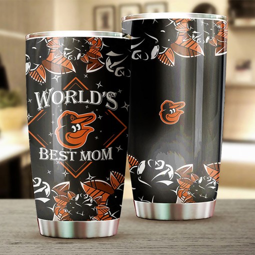 Baltimore Orioles MLB Tumbler for World's Best Mom with Iconic Logo and a Personal Touch