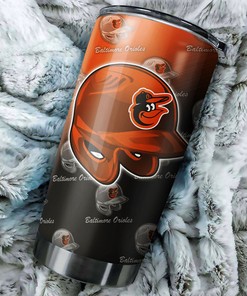 Baltimore Orioles MLB Tumbler with Lovable Dog Design for Dog-loving Baseball Fans with Custom MLB Logo