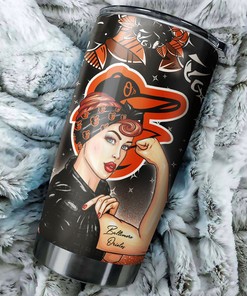 Baltimore Orioles Strong Baseball Moms MLB Tumbler with Logo and Personalized Engraving