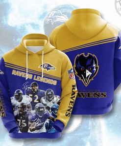 Baltimore Ravens All-Over Print 3D Hoodie with Graphic Design