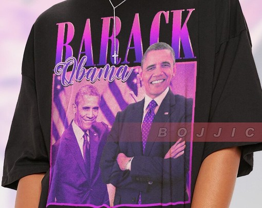 Barack Obama Retro Shirt, Homage Tee for Men, 90s Vintage Sweater, American President Film T-Shirt - Image 2