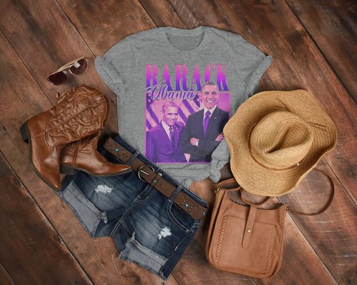 Barack Obama Retro Shirt, Homage Tee for Men, 90s Vintage Sweater, American President Film T-Shirt - Image 3