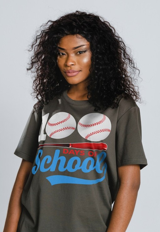 Baseball Tees for 100th Day of School, Home Runs Teacher Appreciation Shirt with Gift for Student Quote
