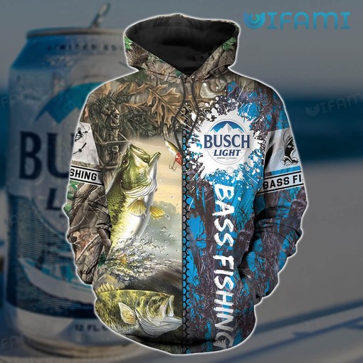Bass Fishing All Over Print 3D Hoodie for Men - Beer Lovers Gift