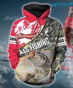 Bass Fishing Budweiser All Over Print Hoodie for Men - Gift