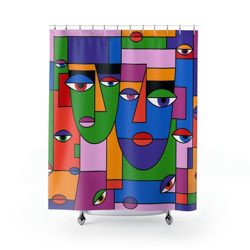 Bath Shower Curtain with Henri Matisse Modern Abstract Art for Contemporary Bathroom Decor
