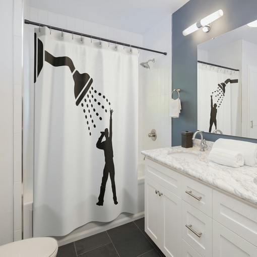 Bathroom Singer Funny Shower Curtain - Add Some Humor to Your Bath