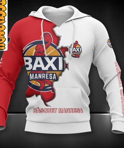 Baxi Manresa All Over Print 3D Hoodie - Unique Hoodie for Basketball Fans