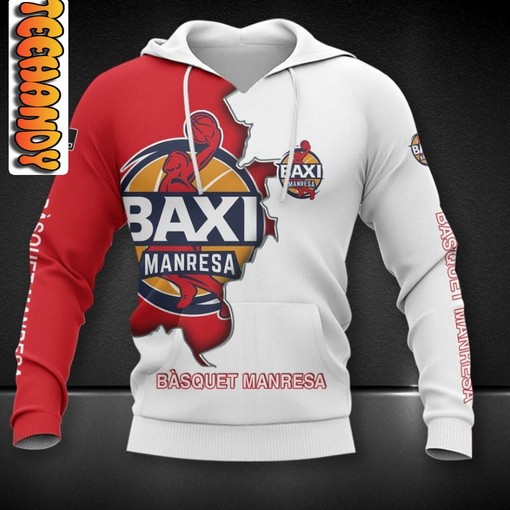 Baxi Manresa All Over Print 3D Hoodie - Unique Hoodie for Basketball Fans