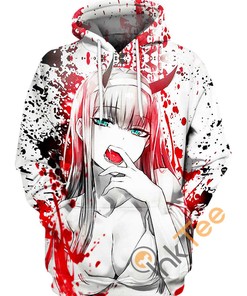 Be Unique with Custom Darling in the Franxx Zero Two All Over Print 3D Hoodie
