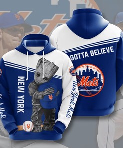 Be a Baseball Fan with New York Mets Men's All-Over Print 3D Hoodie