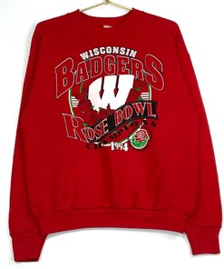 Be a Bucky Fan: Vintage Wisconsin Badgers 1994 Rose Bowl Red Crewneck Sweatshirt - NCAA Fanwear