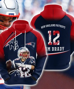 Be a Trendsetter with Custom Sport All Over Print Hoodie 3D for New England Patriots Fans with Eye-Catching Graphics