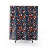 Beautiful Nature Pattern Shower Curtain with Flowers, Seeds, Pods, and Twigs, Shower Curtain Ideas